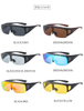 Night Driving Eyewear Classic Flat Top Shield Sunglasses Oversized Mirror One Piece Sport Glasses Men Women