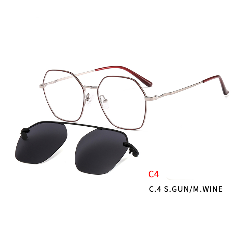 Vintage Magnetic Sunglasses Clip on for Men Women Metal Frame