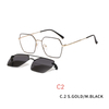 2 In1 Glasses Frame Magnetic Sunglass Clip On Sunglasses Eyeglasses