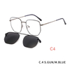 2 in1 Ultra Light Mens Optical Eyeglass Frame Style Glasses Eyewear With Magnetic Clip On Sunglasses For Driving