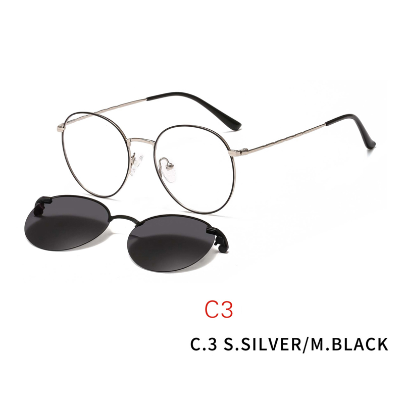 2 In1 Eye Glasses With Magnetic Clip On Sunglasses