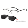 2 In1 Sun Glasses For Women Eyeglasses Frame With Magnet Clip On Sunglasses Female