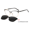 2 In 1 Magnet Clip On Sunglasses Men Metal Shades Sun Glasses Optical Myopia Eyeglasses Frame