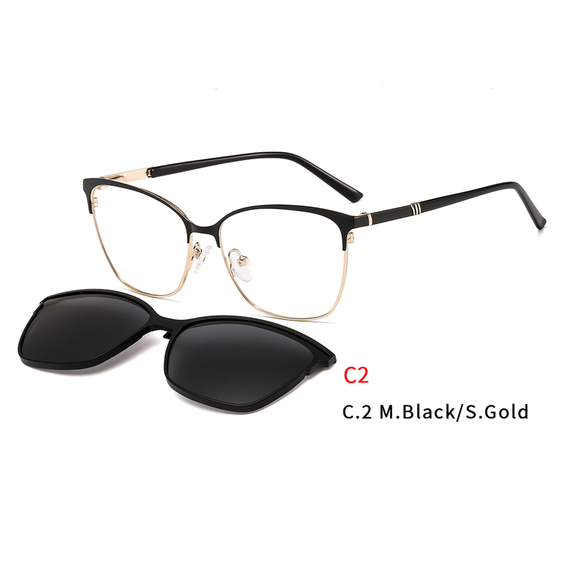 2 In 1 Magnet Clip On Sunglasses Men Metal Shades Sun Glasses Optical Myopia Eyeglasses Frame