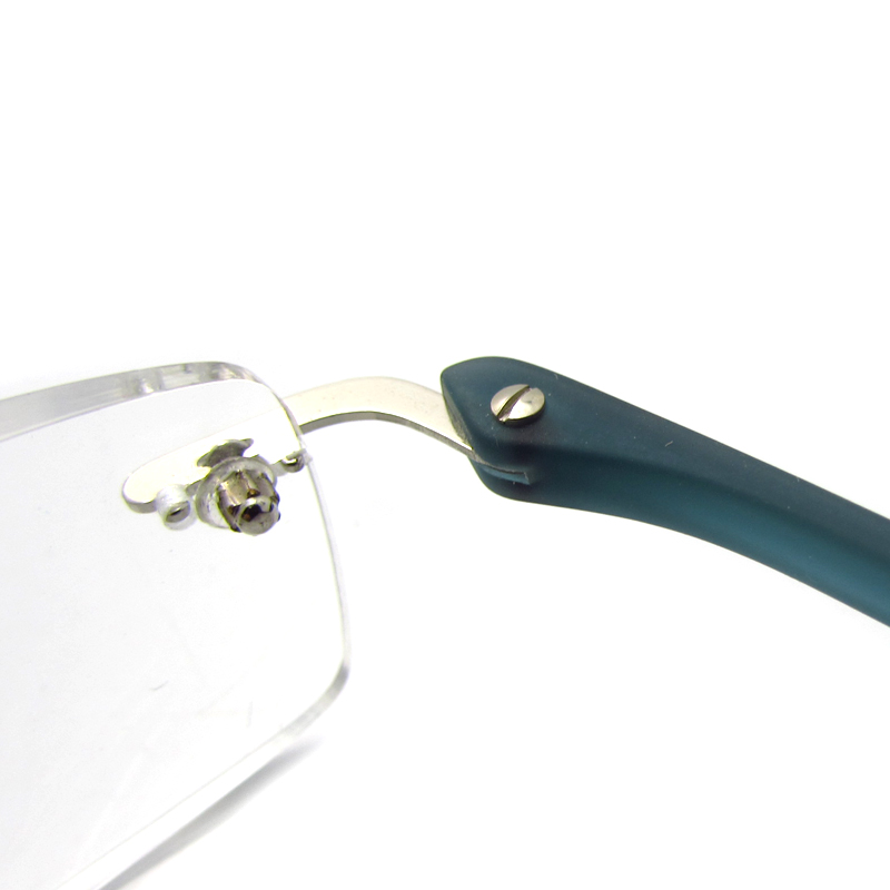 Unisex rimless TR90 temple slim reading glasses 