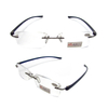 Rimless TR90 temple slim reading glasses for men 