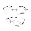 Rimless TR90 temple reading glasses for men 