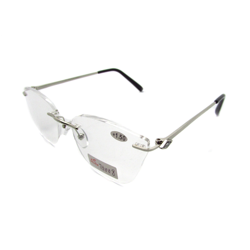Rimless metal readers for men