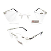 Unisex rimless metal eyewear for reading 