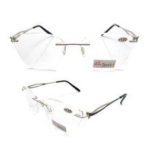 Unisex rimless metal eyewear for reading 