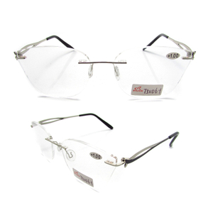 Unisex rimless metal eyewear for reading 