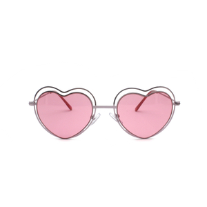 New 2022 Kids Love Frames Sunglasses Baby Heart Shaped Metal Discount Wholesale Retro Unisex Sun Glasses for Children