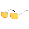 Trend New Fashion Sunglasses Personality Double Beam Square Sunglasses Ocean Sheet Metal Glasses