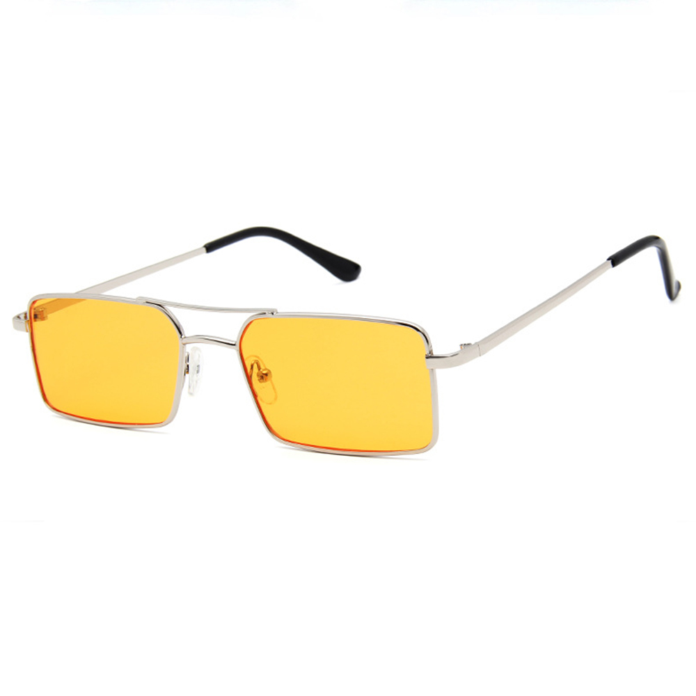 Trend New Fashion Sunglasses Personality Double Beam Square Sunglasses Ocean Sheet Metal Glasses