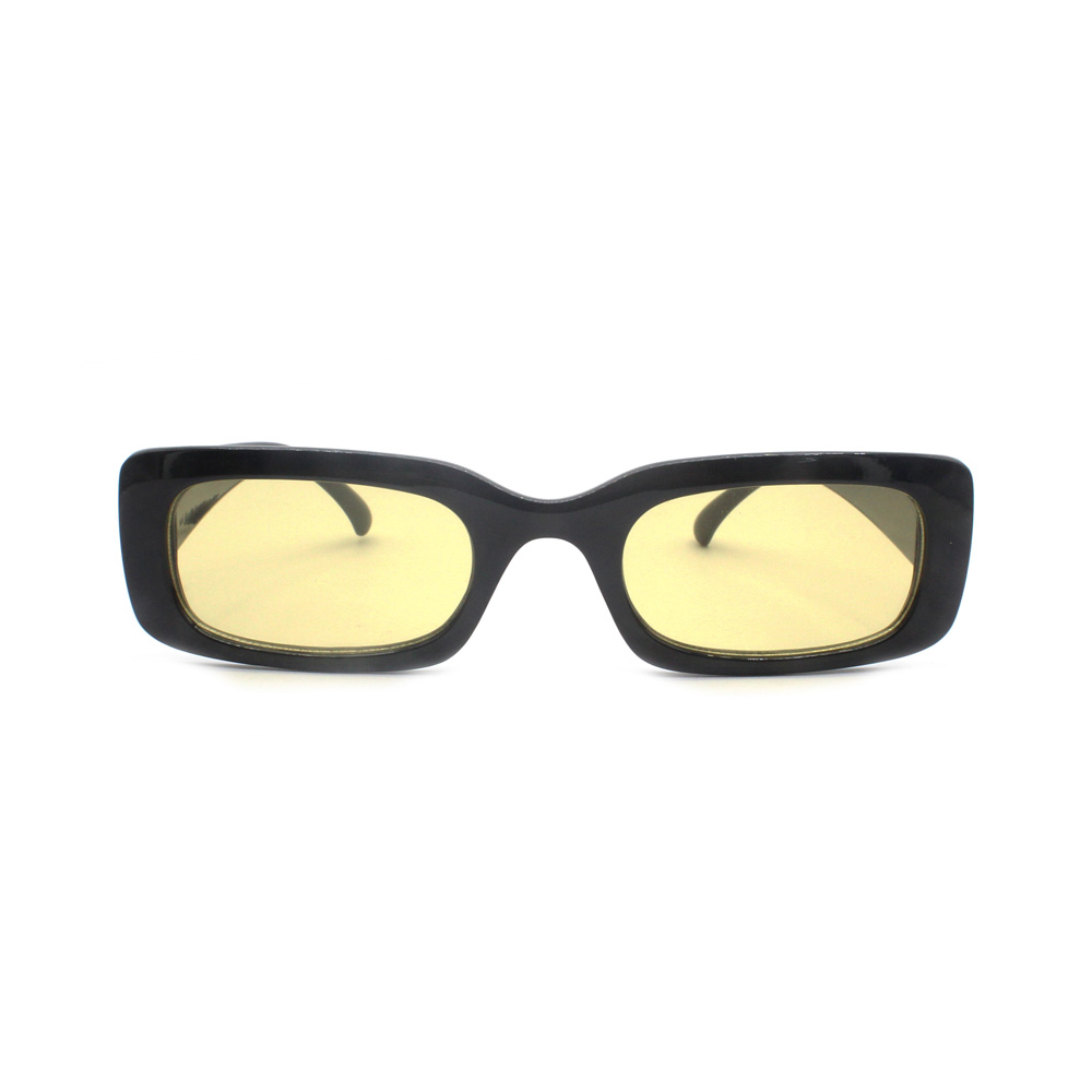 2022 Classic Retro Ladies Clear Rimless Square Lentes De Sol Trendy Sunglasses Vintage Small Rectangle Ocean Plastic Sunglasses