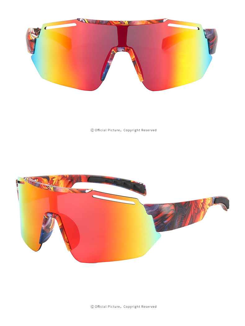 Half Frame Colorful Design Polarized Cycling Sports Sunglasses