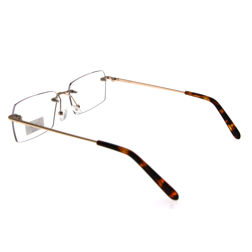 New Design Wholesale Rimless Eyewear Gold Eyeglasses Women Men Frameless Optical Frames