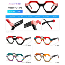 DILICN 2023 New Fashion Acetate Optical Frame Model YD1275 Polygonal frame