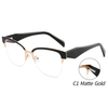 DILICN 2023 New Fashion Acetate Optical Frame Model YD1108 semicircle frames Same style as Prada