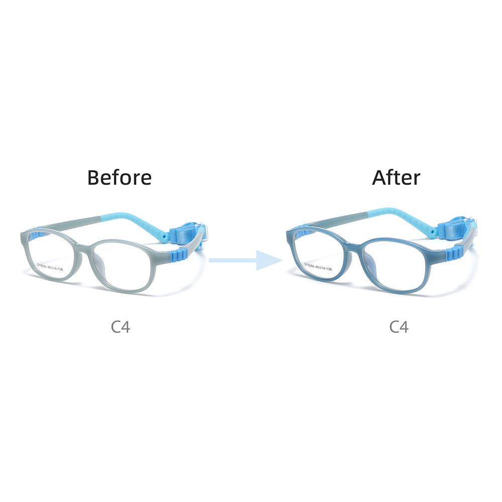 Photochromic Flexible Children Eyeglasses Glasses Kids Frames with Strips