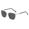 Rectangular square metal sunglasses men's anti-ultraviolet driving polarized sunglasses