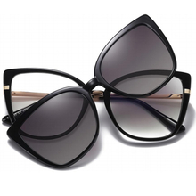 DILICN New Magnetic Clip Opticalframes, Polarized Lenses, Anti-Blue Light Glasses Fashion Glasses TR and Metal Materiale 95317 Cat eye frame