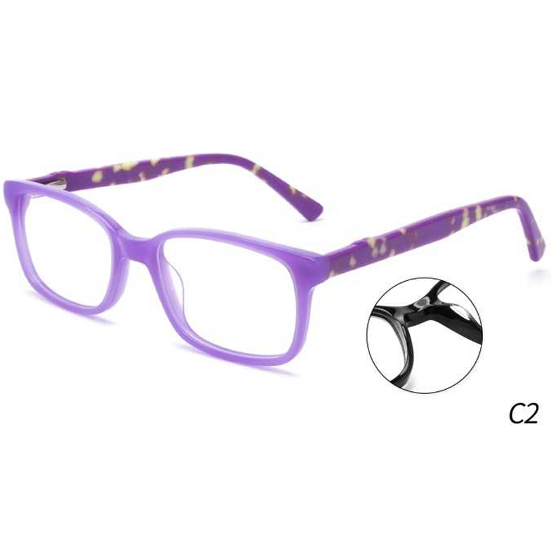 DILICN new Kids acetate fiber optical frame color Interchangeable sun lenses FG1094 fashion style rectangular frame
