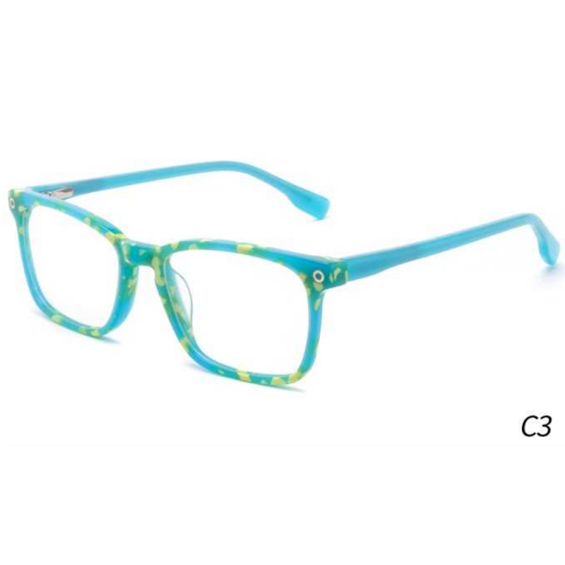 DILICN new Kids acetate fiber optical frame color Interchangeable sun lenses FG1093 fashion style rectangular frame