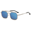 2023 New Men's Steampunk Double Bridge Sunglasses Polygonal Sunglassesrican retro half frame