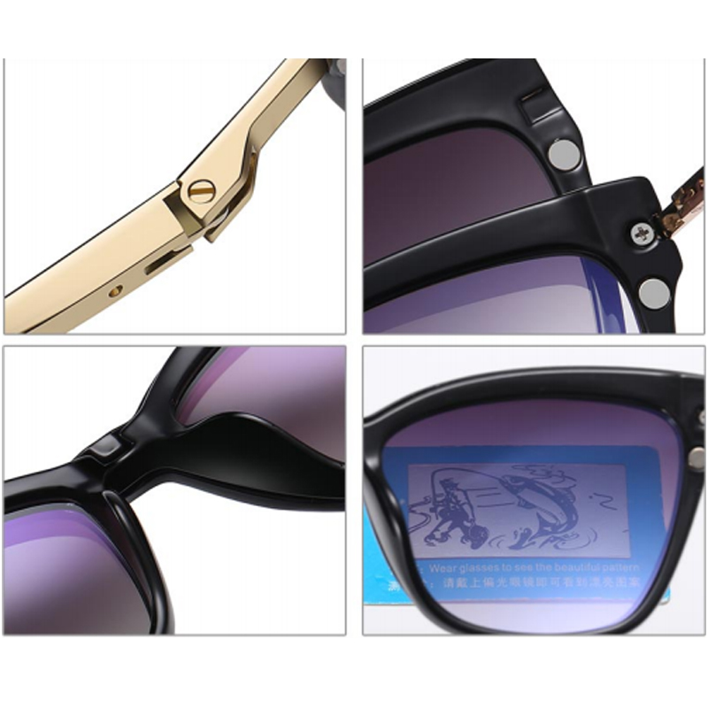 DILICN New Magnetic Clip Glasses, Polarized Lenses, Anti-Blue Light opticalframes Fashion Glasses TR and Metal Materiale 95337 Cat eye frame