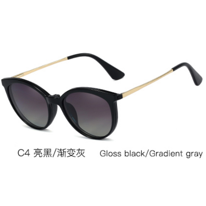 DILICN New Magnetic Clip Opticalframes, Polarized Lenses, Anti-Blue Light opticalframes Fashion Glasses TR and Metal Materiale 95654 Small round frame trendy glasses