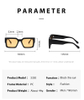 Fashion Black Thick Frame Square Sunglasses Mens Women Outdoor Retro Oversized UV400 Shade Sun Glasses Lentes