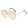 DILICN 2024 Xiaoxiang Retro Double-Beam Rivet Trim Sunglasses Amazon Popular Cross-Border Wholesale SUA NGLASSE