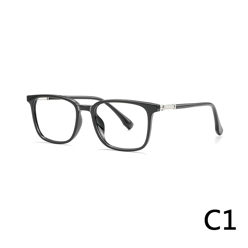 2024 New coated glasses anti-blue square frame ultra-light TR90 reading glasses for men and women