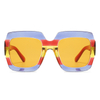 American and European Trendy Oversized Square Colorful Sunglass Vintage Customized Womens Shades Designer Sunglasses Sun Glasses