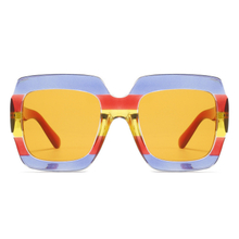 American and European Trendy Oversized Square Colorful Sunglass Vintage Customized Womens Shades Designer Sunglasses Sun Glasses