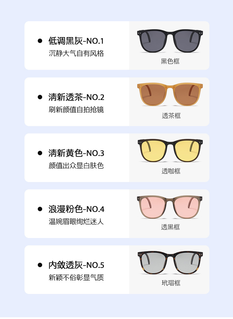 Foldable Sunglasses 2022 New Fashion Trendy Custom Logo PC Frame Polarized Sun Glasses Thin Sunglasses Folding
