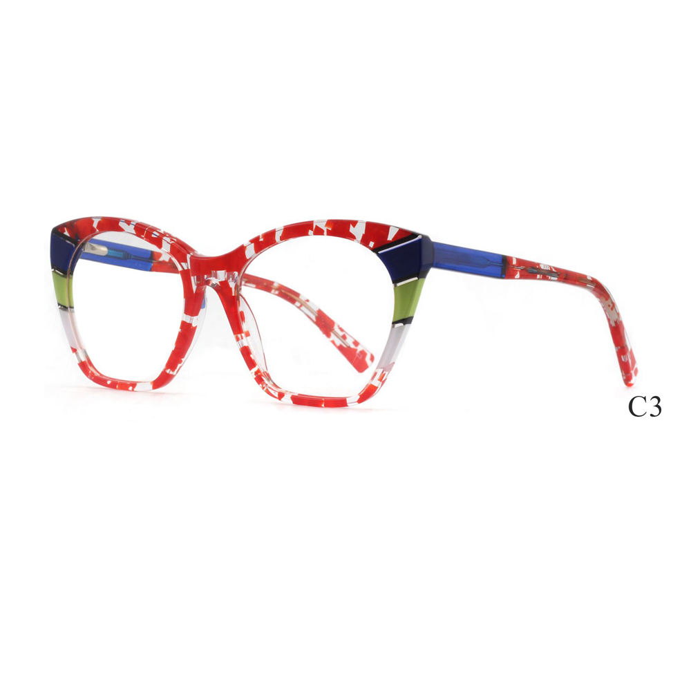 DILICN new large frame unisex acetate optical frame fashionable hot selling colorful glasses