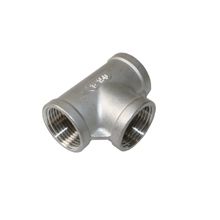 SS316 SCREWED BSP TEE 150 LBS PIPE FITTING