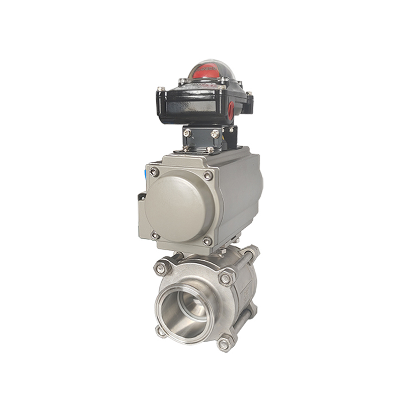 Sanitary Pneumatic Three Piece Ball Valve