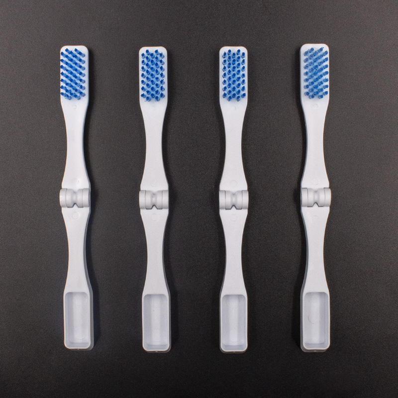 Brosse à dents de l'hôtel prépasé, brosse à dents pliante conçue spéciale