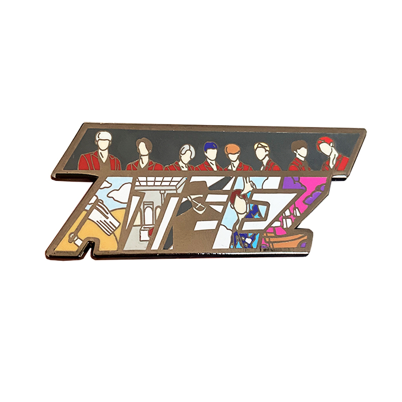 Different Styles Fashion And Refinement Cheap Cool Black A Lot of Handsome Male Black Nickel Zinc Alloy Hard Enamel Lapel Pin 