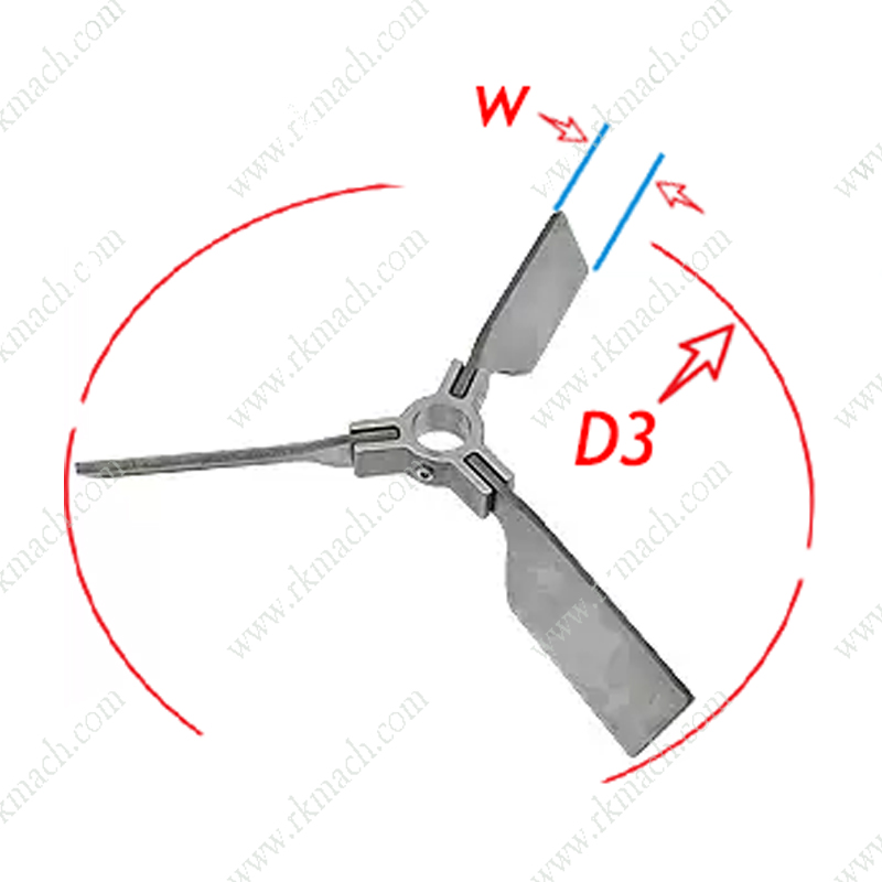 folding impeller for IBC tote agitator