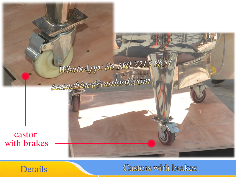 Details - castors with brakes