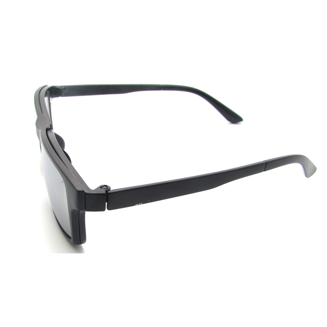 Hot Sale One TR90 Eyeglasses Frame With 5 Magnet Clip on Grey Polarized Lens Fashion Driving Sunglasseswith Bag Wholesale 