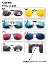 Polarized Clip On Driving Glasses Sunglasses Day Vision UV400 Lens Night Vision