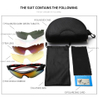 Sports Sunglasses Polarized UV400 Protection with 5 Lenses for Cycling Fishing Driving