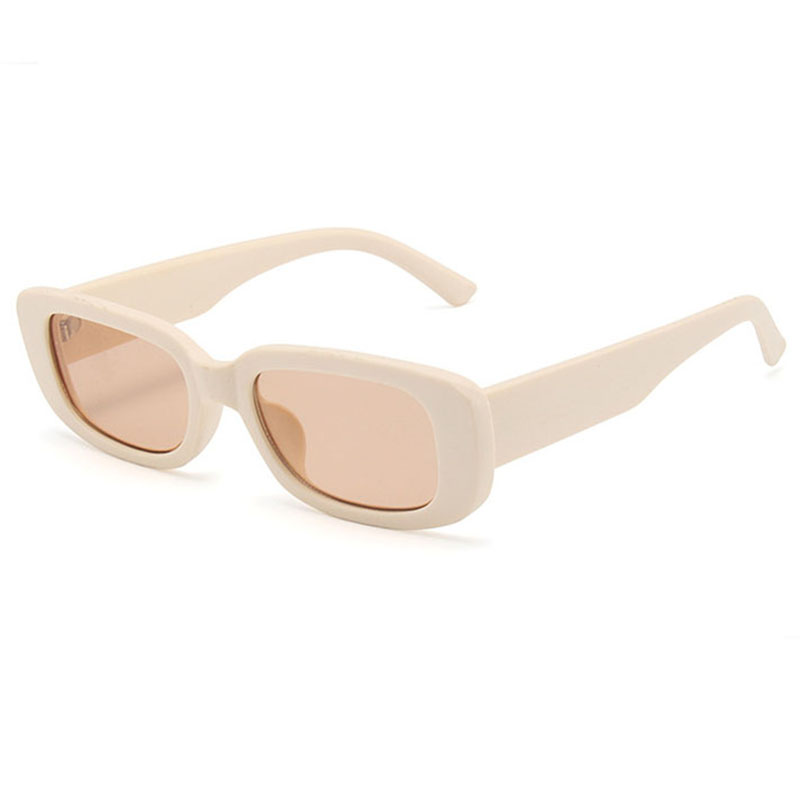 Fashion Narrow Square Frame UV400 Sun Protection Eyeglasses Vintage Rectangle Sunglasses Women Retro Driving Glasses