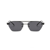 2 In 1 Fashion Optical Glasses Magnet Clip On Sunglasses Rimless Prescription Glasses Frame for Myopia Lenses
