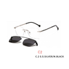 2 In 1 Rimless Optical Frame Men Women Optical Magnetic Sunglasses Clip Magnet Clip on Sunglasses 